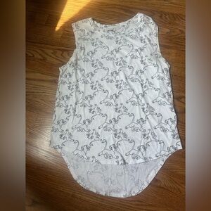 Disney The Lion King White High Low Muscle Tanktop Simba All Over Print